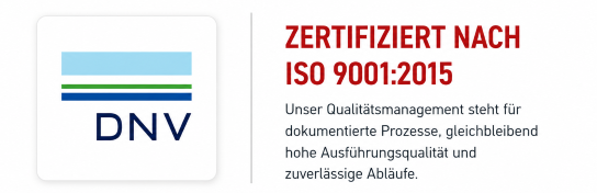 Zertifizierung ISO9001 2015